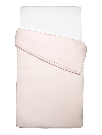 Sevira kids | housse de couette réversible gaze de coton & nid d'abeille