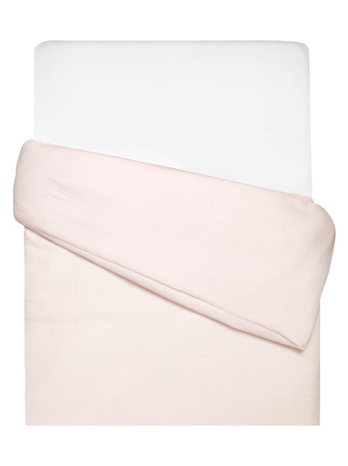 Sevira kids | housse de couette réversible gaze de coton & nid d'abeille - Kiabi Sevira kids | housse de couette réversible gaze de coton & nid d'abeille - Kiabi