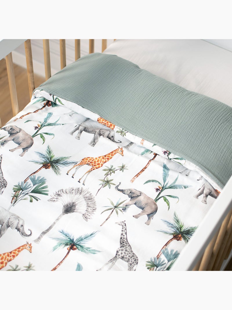 Sevira kids | housse de couette réversible safari Blanc - Kiabi