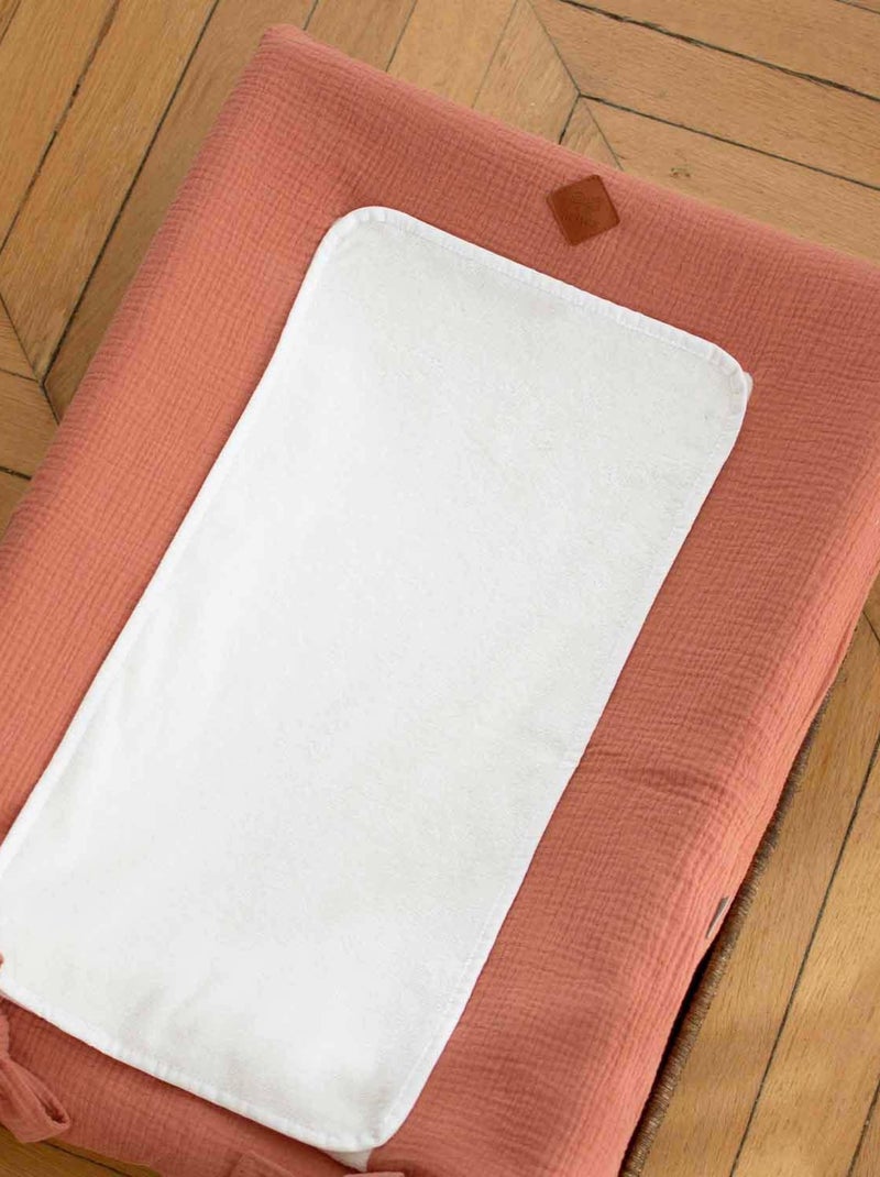Sevira kids | housse de matelas à langer en gaze de coton jeanne Blanc - Kiabi