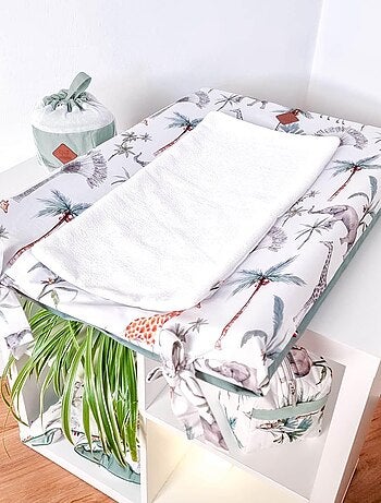 Sevira kids | housse de matelas à langer + tapis de change safari