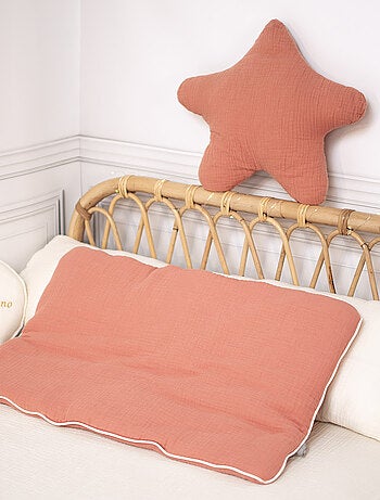Sevira kids | housse pour traversin plat en gaze de coton jeanne