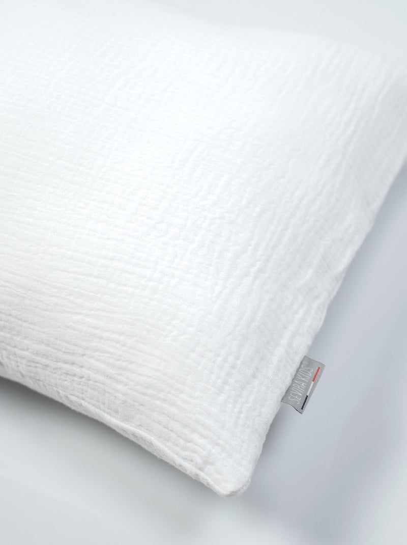 Sevira kids | housse pour traversin plat en gaze de coton jeanne Blanc - Kiabi