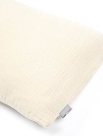 Sevira kids | housse pour traversin plat en gaze de coton jeanne