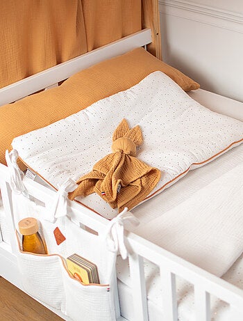 Sevira kids | housse pour traversin plat en gaze de coton jeanne