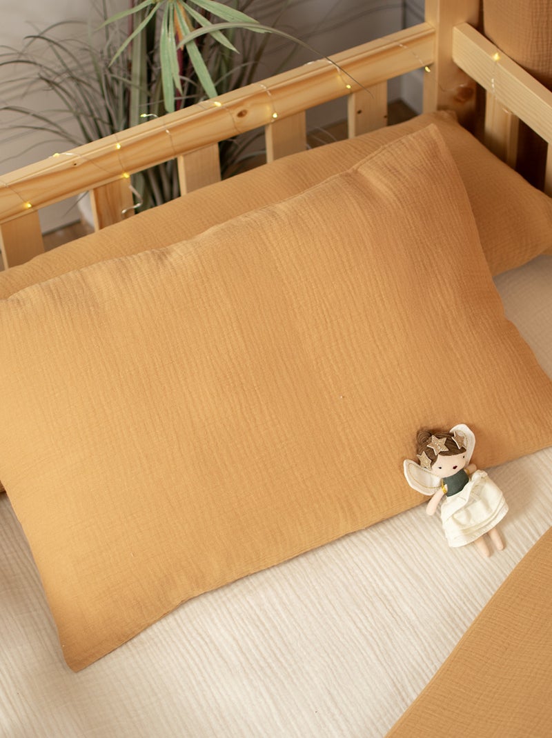 Sevira kids | housse pour traversin plat en gaze de coton jeanne Marron clair - Kiabi