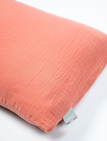 Sevira kids | housse pour traversin plat en gaze de coton jeanne