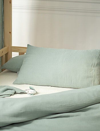 Sevira kids | housse pour traversin plat en gaze de coton jeanne