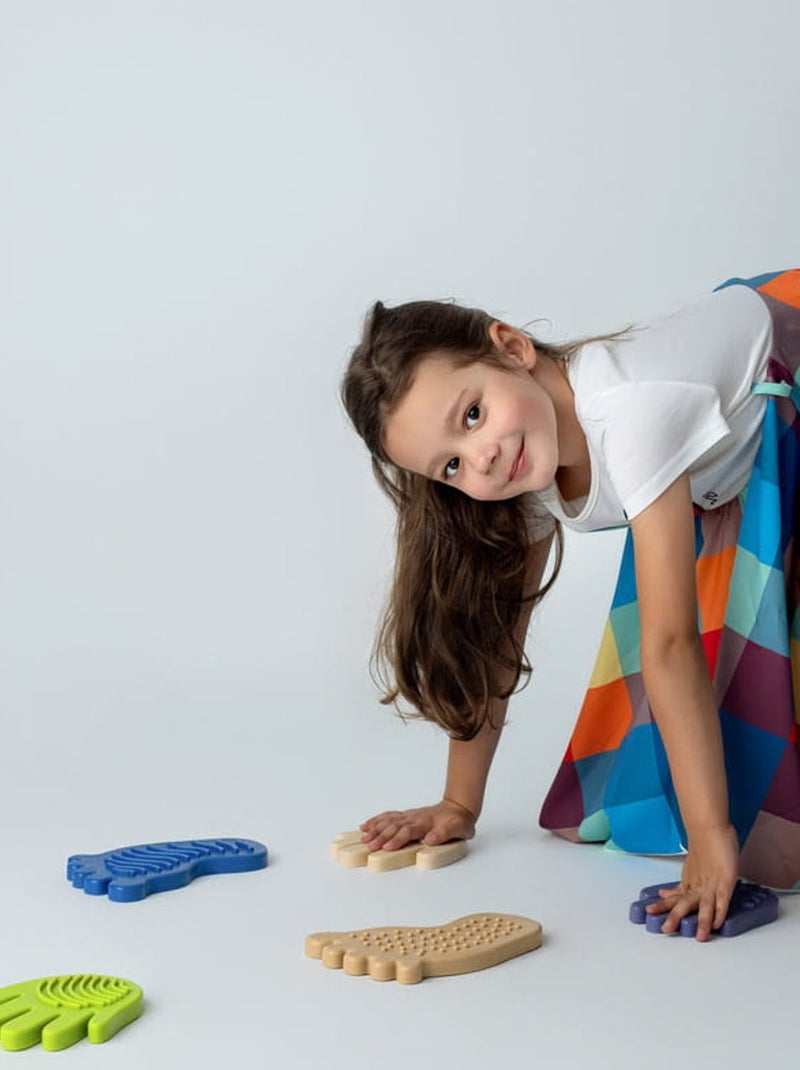 Sevira kids | jeu parcours sensoriel – chemin montessori empreintes pieds & mains Multicolore - Kiabi