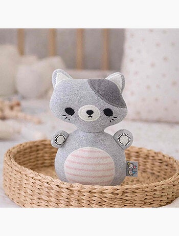 Sevira kids | jouet d'éveil bébé – culbuto chat en coton