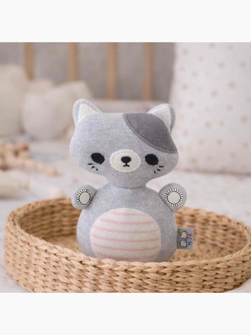 Sevira kids | jouet d'éveil bébé – culbuto chat en coton Gris - Kiabi
