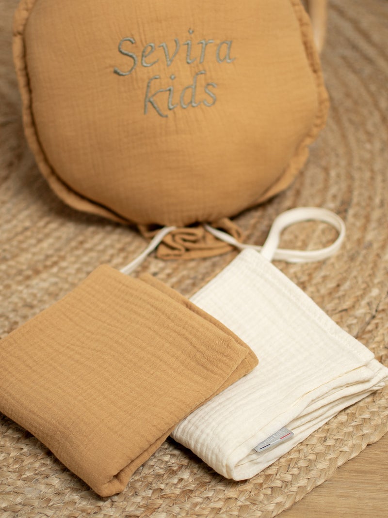 Sevira kids | lange en gaze de coton jeanne Marron clair - Kiabi