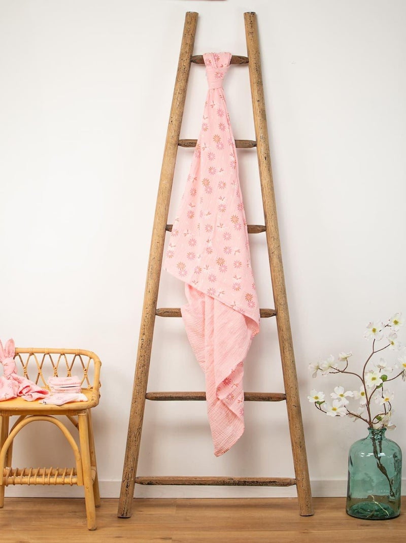 Sevira kids | lange en gaze de coton rosella Rose - Kiabi