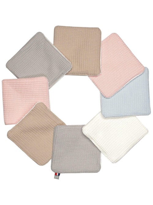 Sevira kids | lingettes bébé lavables 8 pièces nid d'abeille & bambou - Kiabi