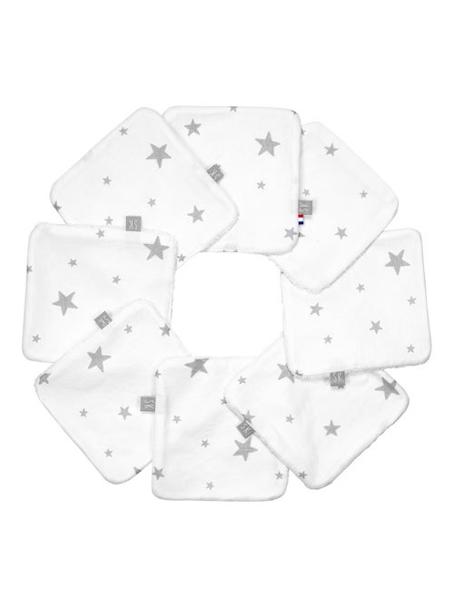 Sevira kids | lingettes bébé lavables en 100% coton 8 pièces stella - Kiabi
