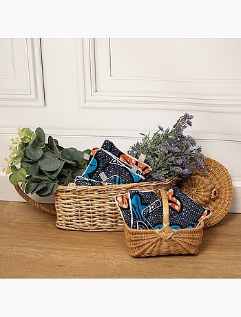 Sevira kids | lingettes lavables 8 pièces wax fleurs de mariage