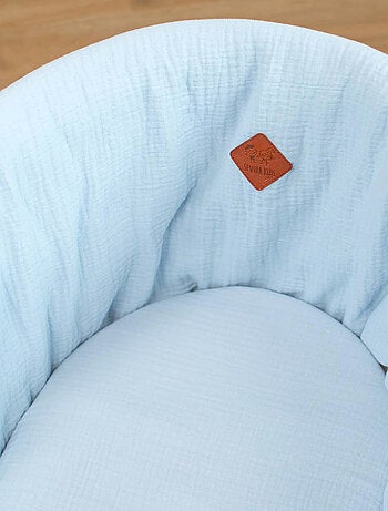 Sevira kids | lot de 3 draps housses couffin en gaze de coton uni