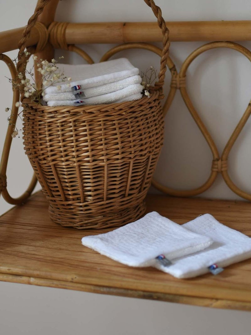 Sevira kids | lot de 8 lingettes lavables bambou et gaze de coton jeanne Multicolore - Kiabi