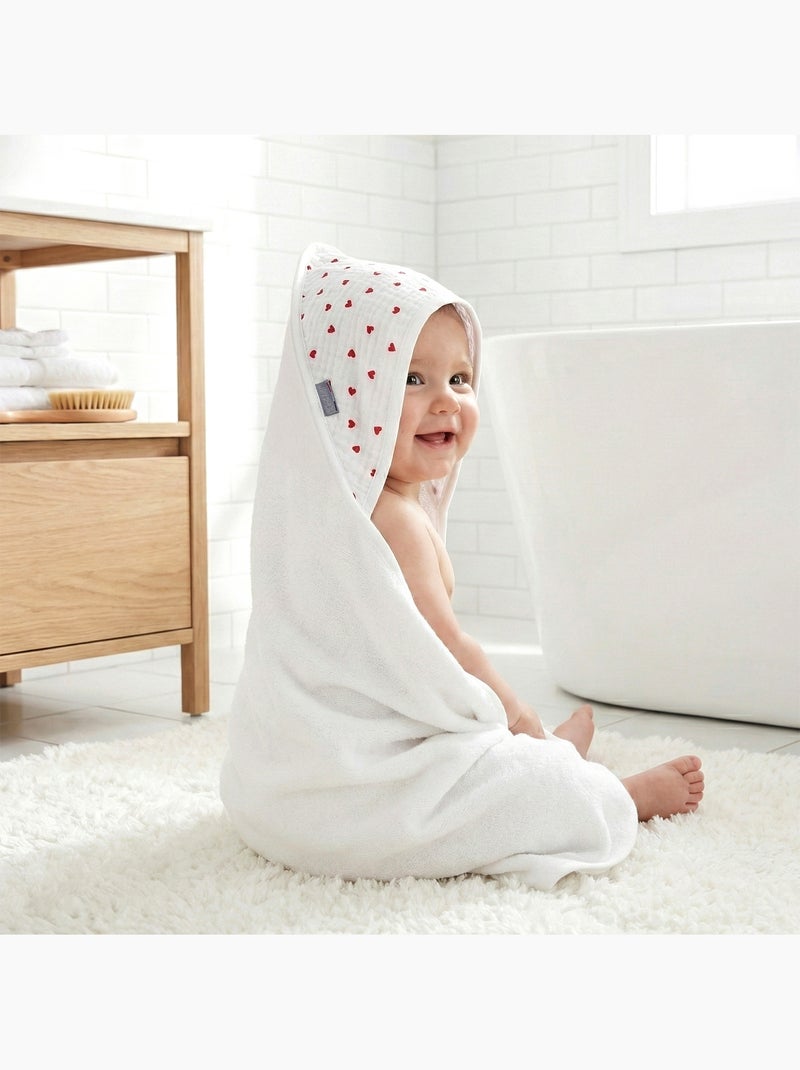 Sevira kids | ma première cape de bain en bambou lovio Rouge - Kiabi