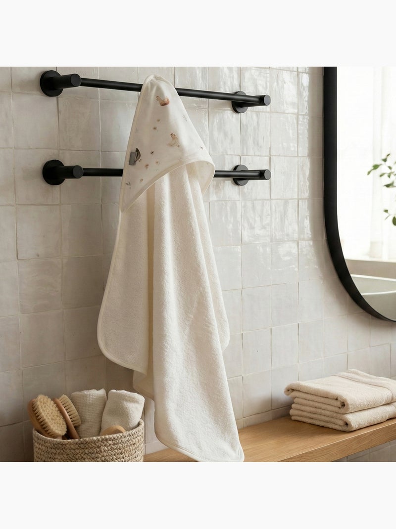 Sevira kids | ma première cape de bain en coton et bambou gallina Ecru - Kiabi
