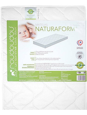 Sevira kids | matelas bébé déhoussable double face naturaform