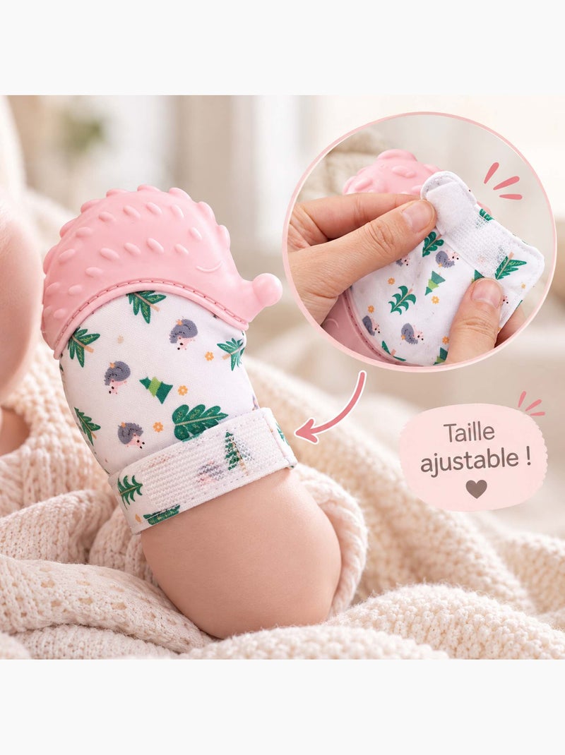 Sevira kids | moufle de dentition bébé sensorielle hérisson Rose - Kiabi
