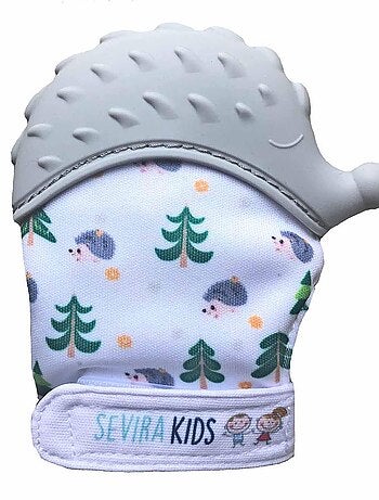 Sevira kids | moufle de dentition en silicone alimentaire hérisson
