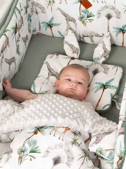 Sevira kids | oreiller plat coussin lapin réversible safari - Kiabi Sevira kids | oreiller plat coussin lapin réversible safari - Kiabi
