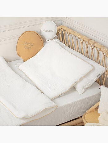 Sevira kids | oreiller plat en gaze de coton jeanne