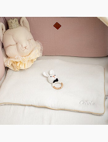 Sevira kids | oreiller plat en gaze de coton jeanne