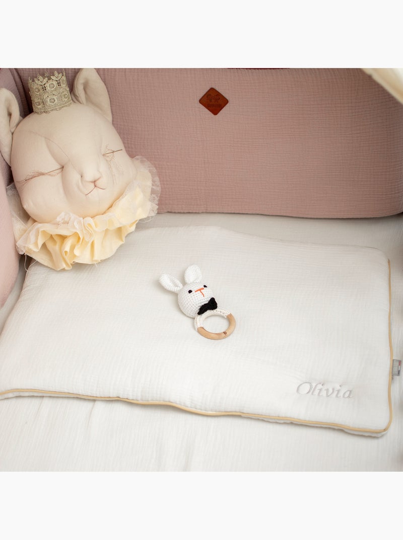 Sevira kids | oreiller plat en gaze de coton jeanne Ecru - Kiabi
