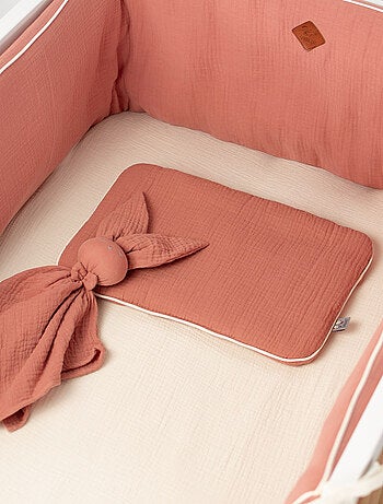 Sevira kids | oreiller plat en gaze de coton jeanne