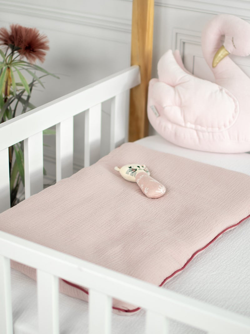 Sevira kids | oreiller plat en gaze de coton jeanne Rose - Kiabi