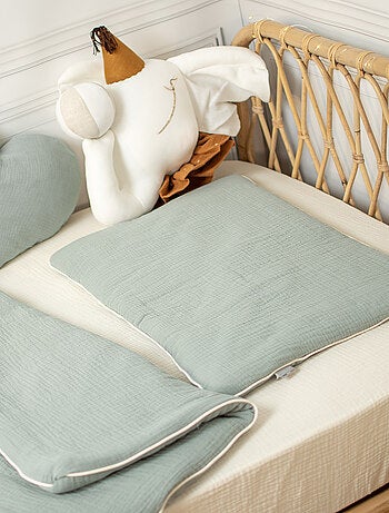 Sevira kids | oreiller plat en gaze de coton jeanne