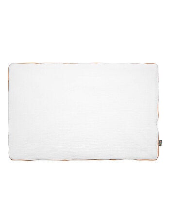 Sevira kids | oreiller plat réversible en gaze de coton bleuet