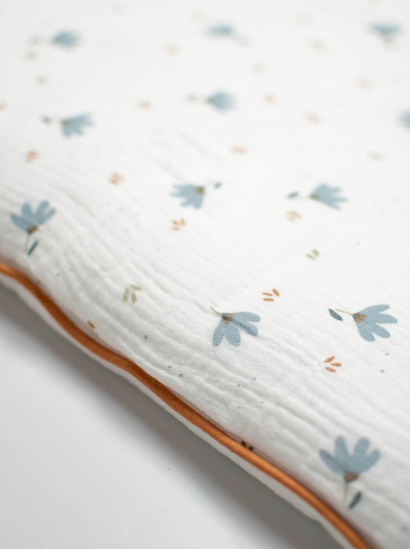 Sevira kids | oreiller plat réversible en gaze de coton bleuet Bleu - Kiabi