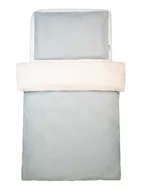 Sevira kids | parure de lit bébé réversible housse de couette et taie d'oreiller en lin lavé - Kiabi Sevira kids | parure de lit bébé réversible housse de couette et taie d'oreiller en lin lavé - Kiabi