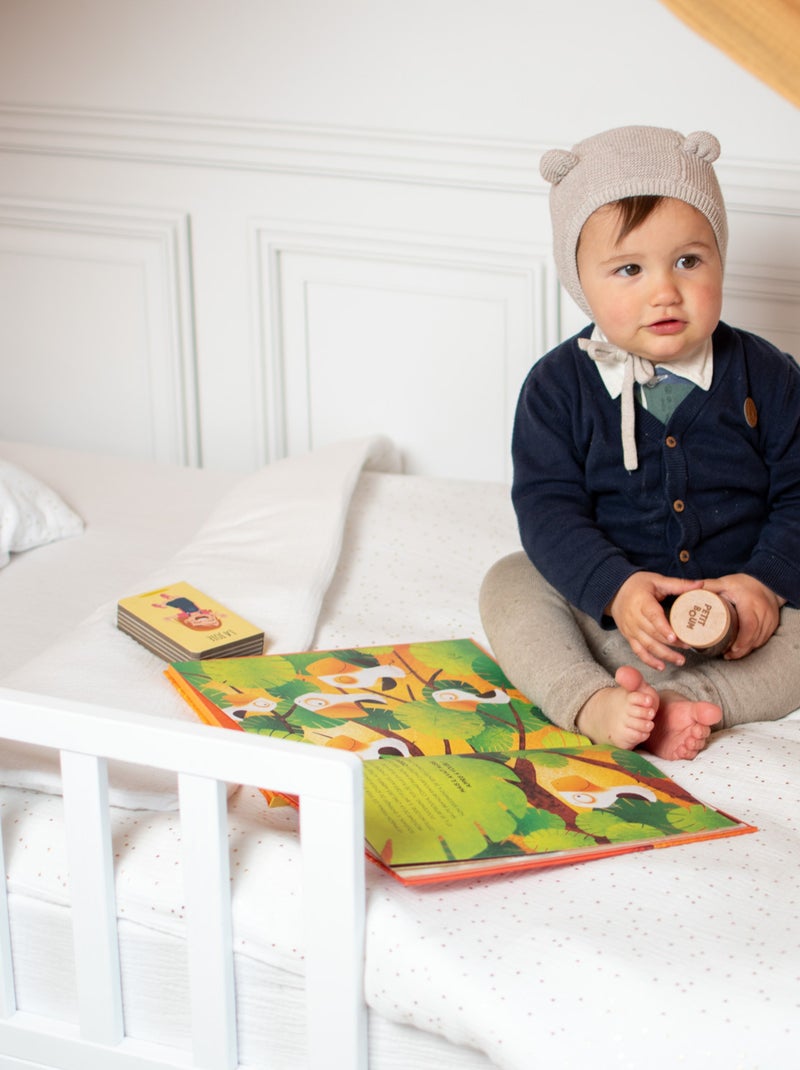 Sevira kids | parure de lit housse de couette et taie d'oreiller jeanne Blanc Doré - Kiabi