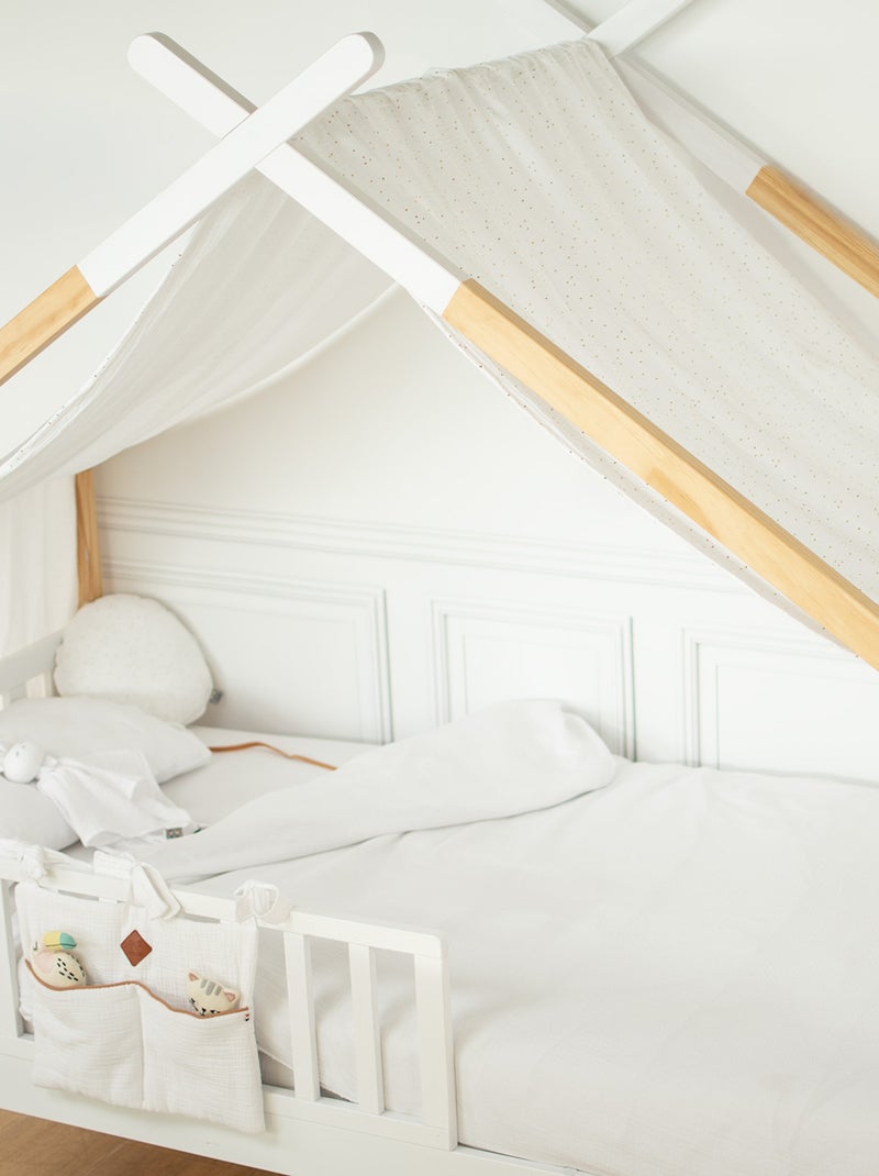 Sevira kids | parure de lit housse de couette et taie d'oreiller jeanne Blanc - Kiabi