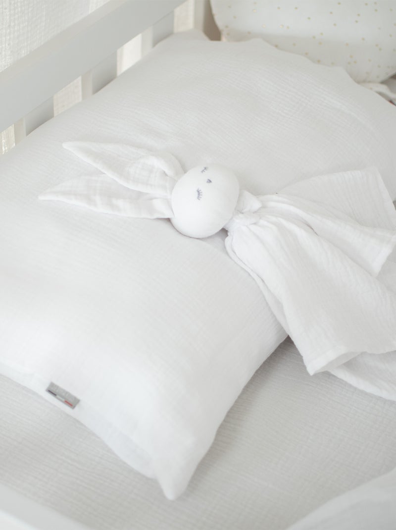 Sevira kids | parure de lit housse de couette et taie d'oreiller jeanne Blanc - Kiabi