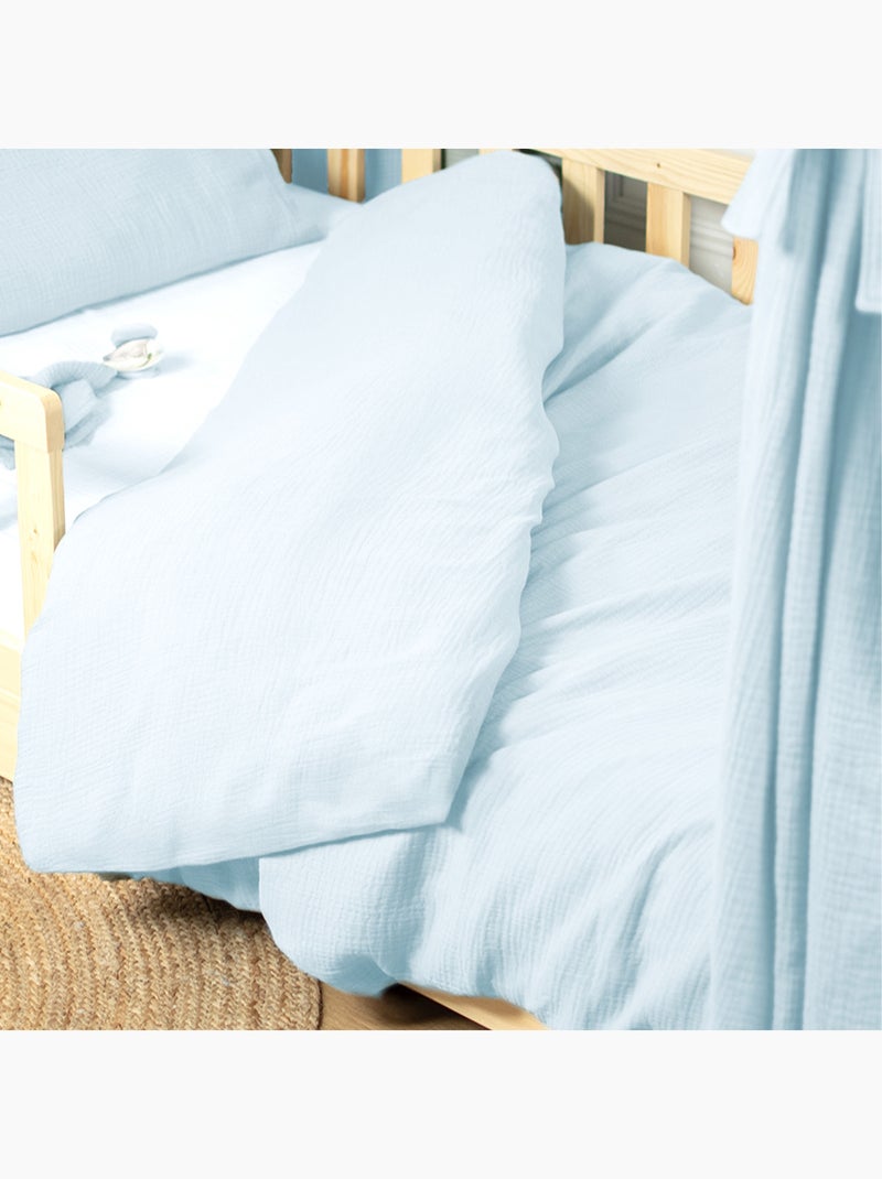 Sevira kids | parure de lit housse de couette et taie d'oreiller jeanne Bleu - Kiabi