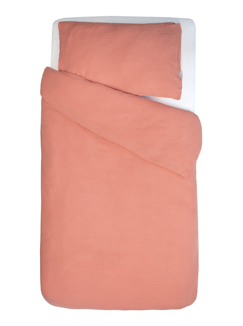 Sevira kids | parure de lit housse de couette et taie d'oreiller jeanne Marron - Kiabi