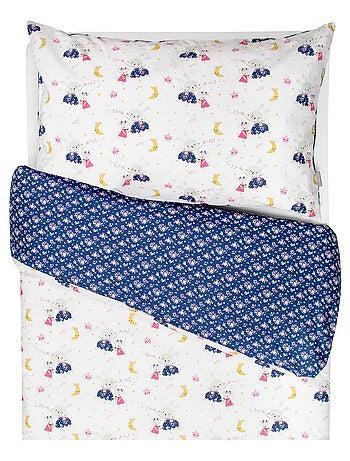 Sevira kids | parure de lit réversible en coton fairy flore