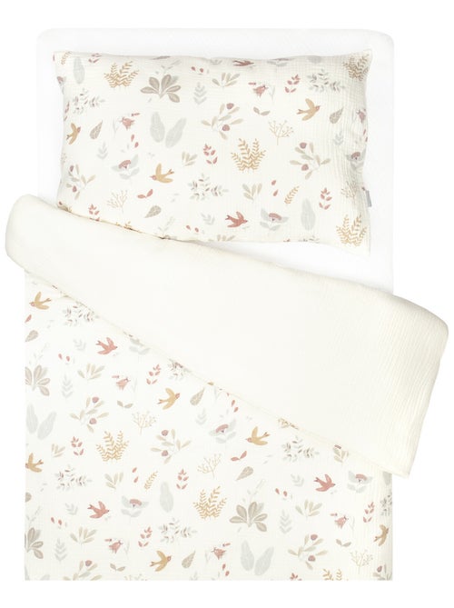 Sevira kids | parure de lit réversible en gaze de coton aube - Kiabi