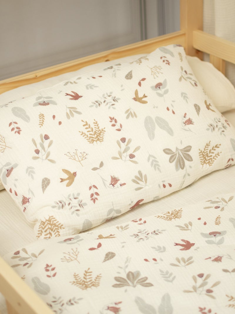 Sevira kids | parure de lit réversible en gaze de coton aube Ecru - Kiabi