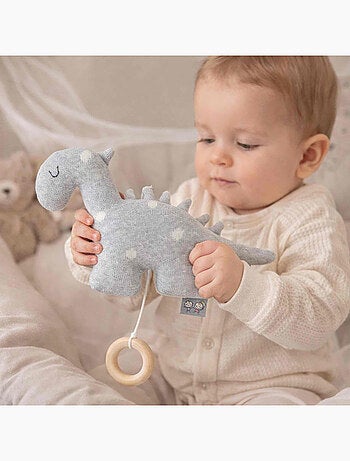Sevira kids | peluche musicale dinosaure en coton