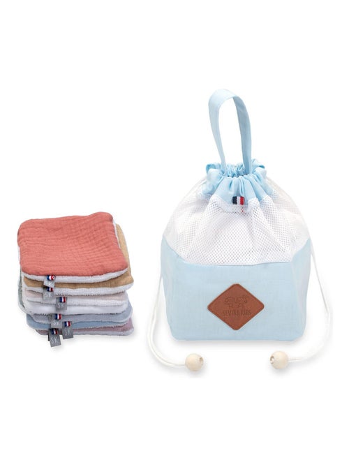 Sevira kids | pochon distributeur et ses 8 lingettes lavables jeanne - Kiabi