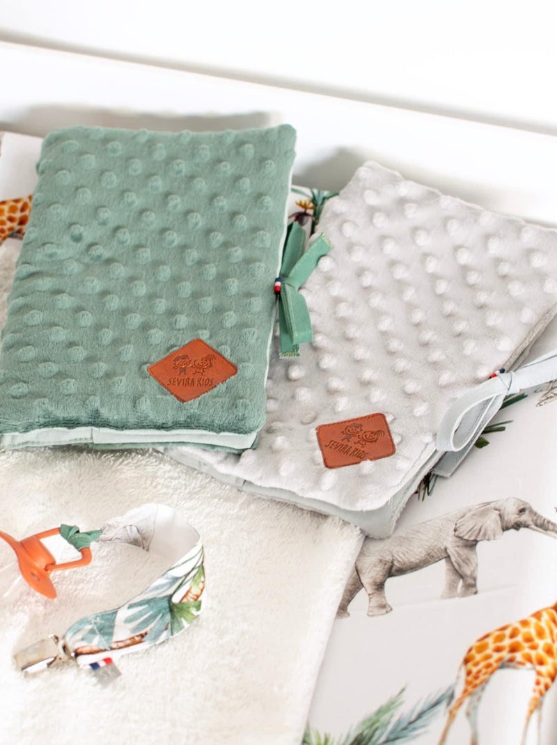 Sevira kids | protège carnet de santé en minky Gris - Kiabi