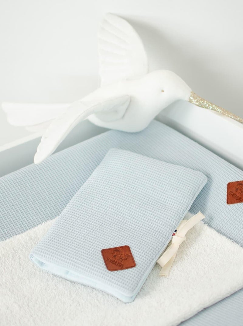 Sevira kids | protège carnet de santé en nid d'abeille Bleu - Kiabi