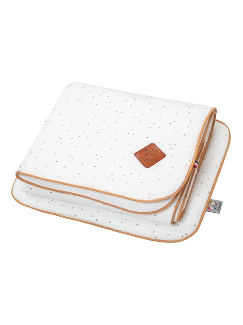 Sevira kids | set berceau couverture et coussin en gaze de coton jeanne - Kiabi
